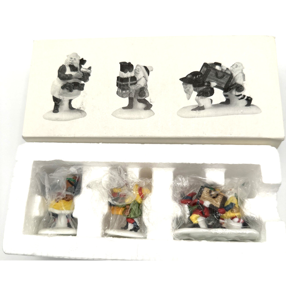 Dept 56 Toymaker Elves Heritage Village Retired set of 3 #5602-2 Santas Helpers